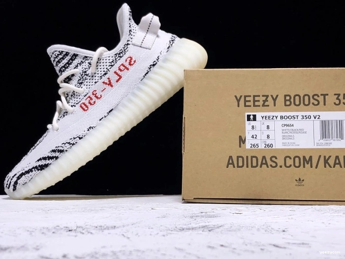 Yeezy Zebra CP9654 White Black 350 Boost V2 Adidas 0810